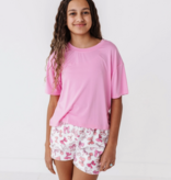 Macaron + Me Plush Shorts-Pink Bows