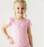 Macaron + Me Little Girls Cap Tee-Pink