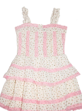 Flowers By Zoe Dress White Pink Roses WPRS69