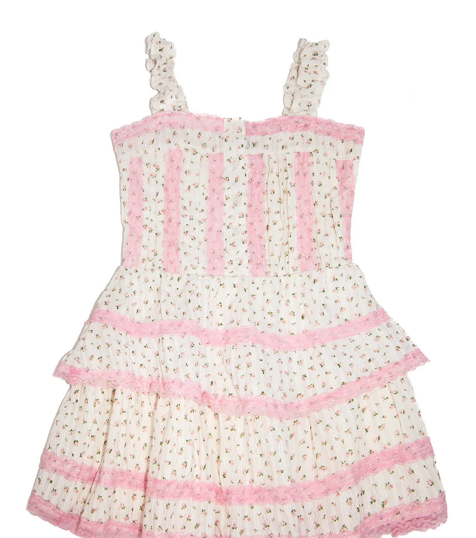 Flowers By Zoe Dress White Pink Roses WPRS69