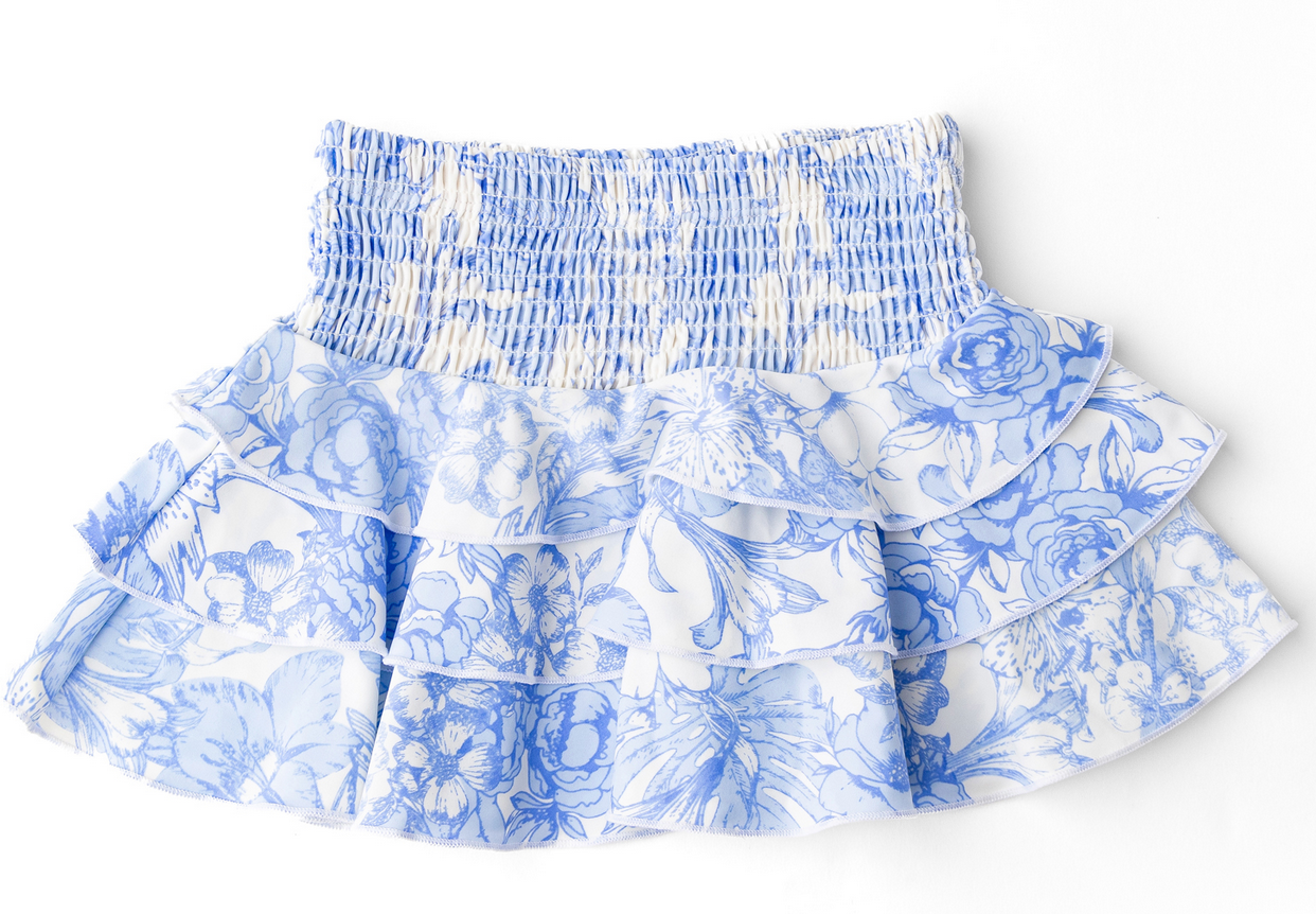 Shade Critters Skirt Smocked Tropical Blues