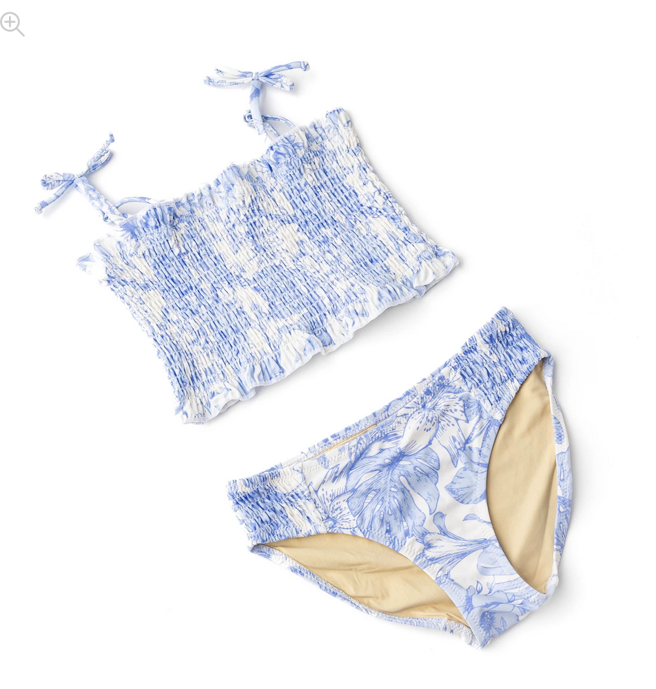 Shade Critters 2pc Smocked Tropical Blues
