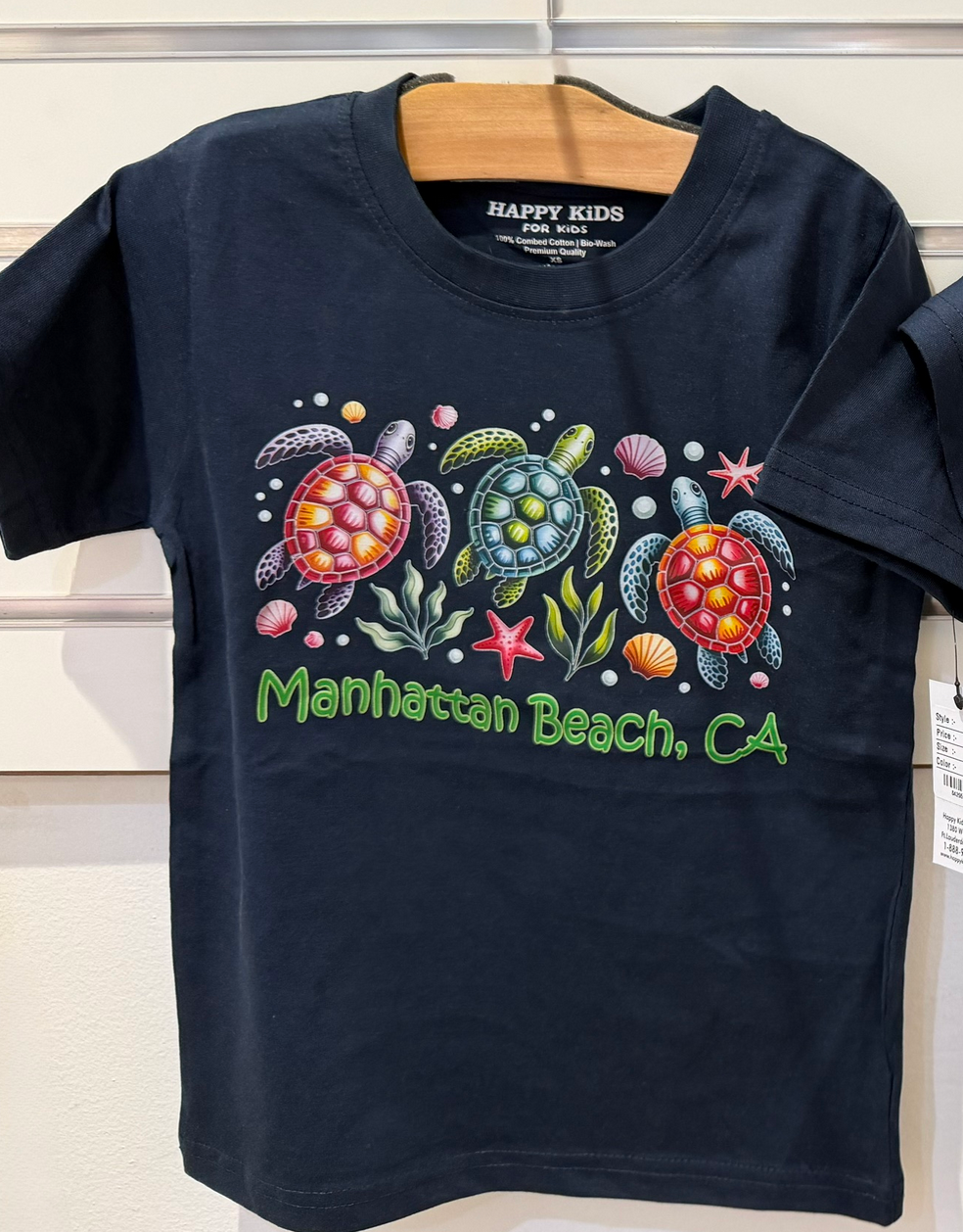 Happy Kids Turtle Trio S/S Tee-NAVY