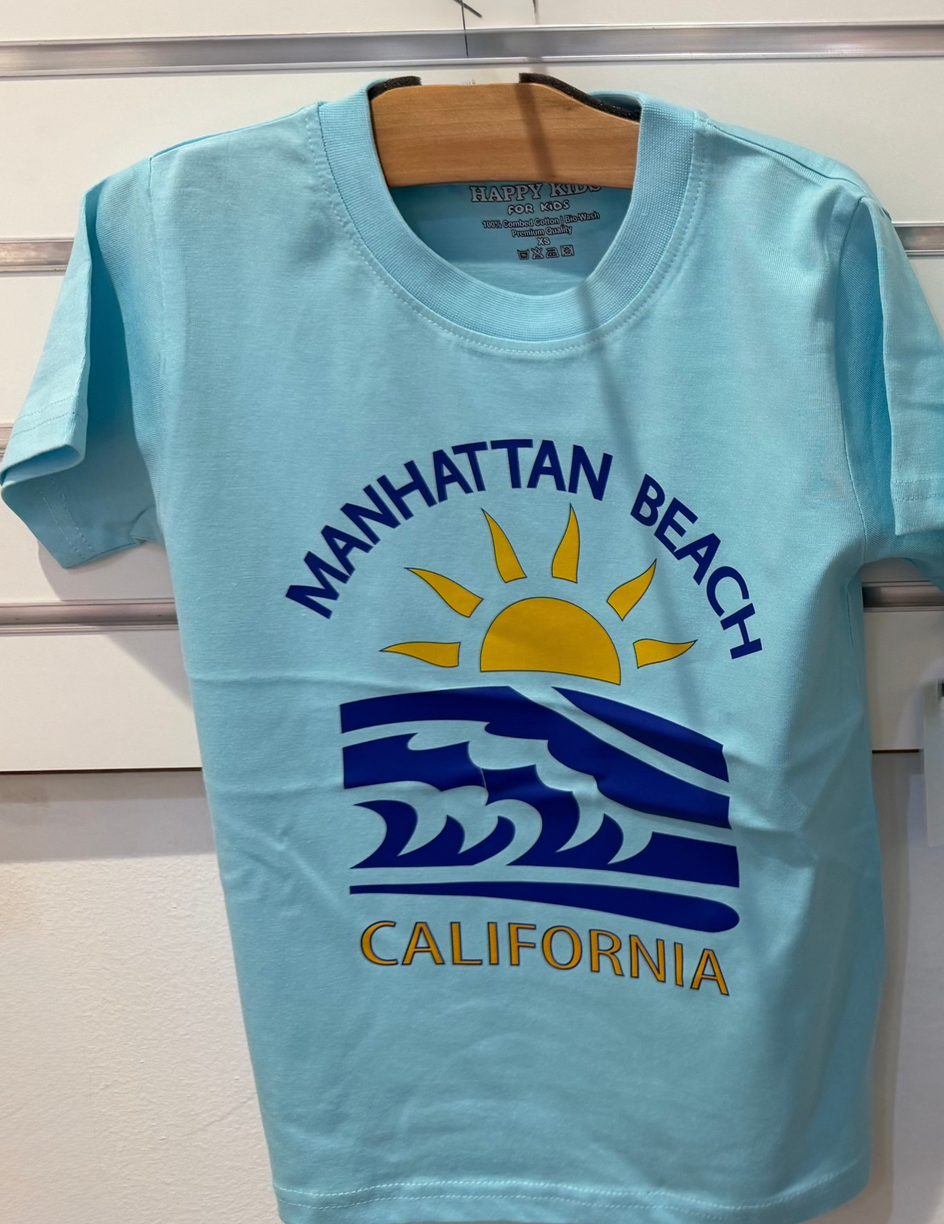Happy Kids MB Sunset/Waves S/S Tee-Aqua