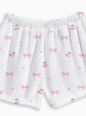 Top Trenz Bow and Tell Fuzzy Lounge Shorts