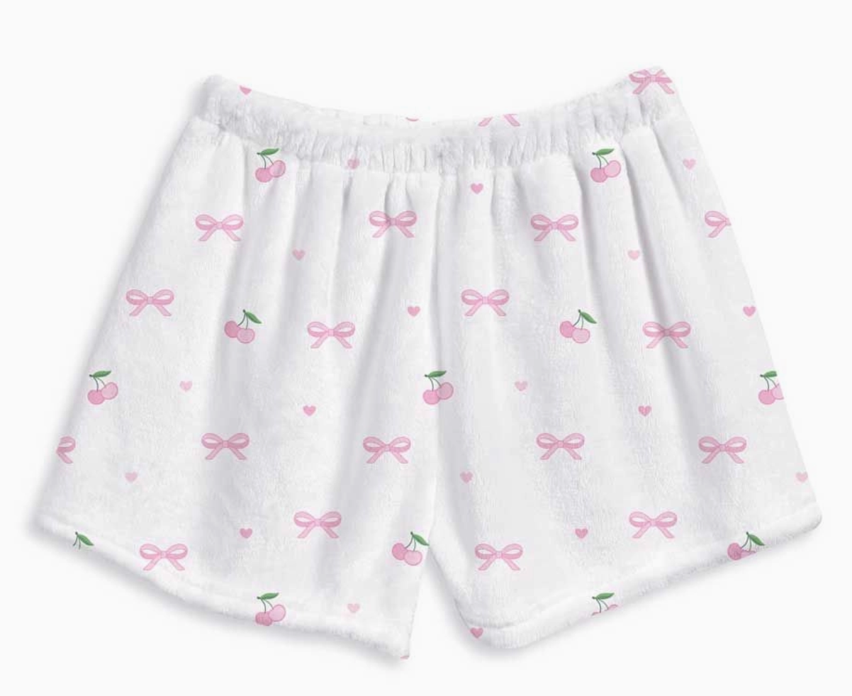 Top Trenz Bow and Tell Fuzzy Lounge Shorts