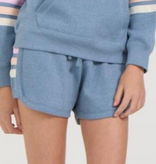 Ocean Drive Kids SHORTS DENIM HEATHER FLEECE TWILL TAPE