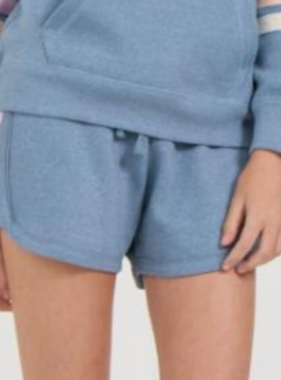 Ocean Drive Kids SHORTS DENIM HEATHER FLEECE TWILL TAPE