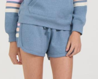 Ocean Drive Kids SHORTS DENIM HEATHER FLEECE TWILL TAPE
