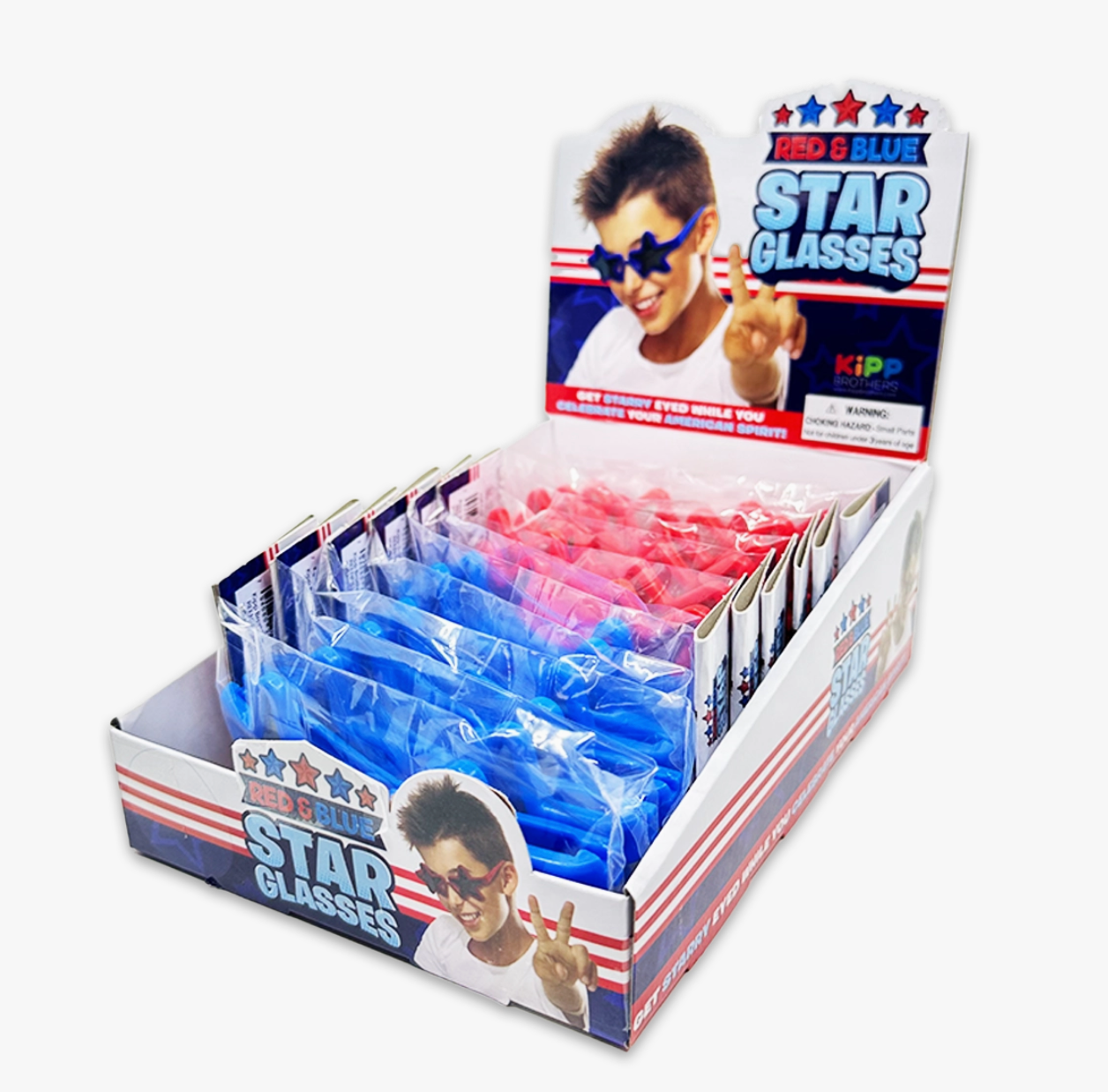 Novelty Brands America Theme Red & Blue Star Sunglasses