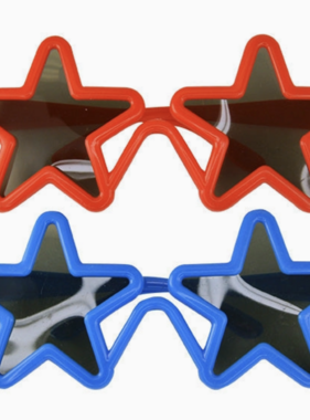 Novelty Brands America Theme Red & Blue Star Sunglasses