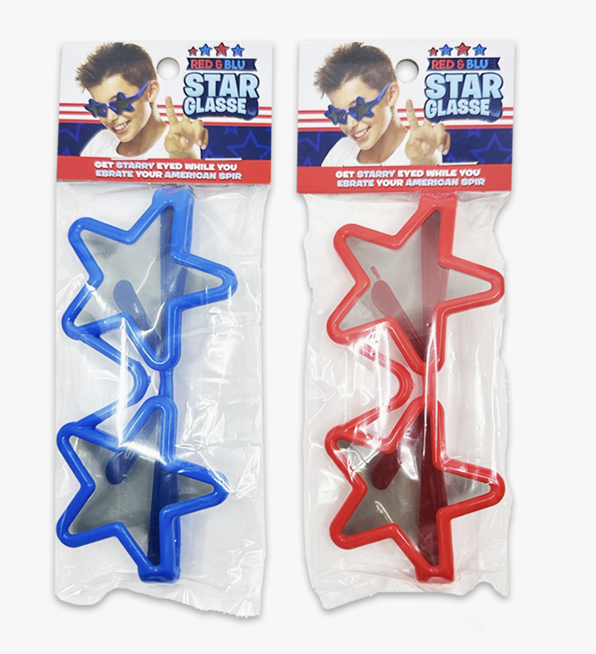Novelty Brands America Theme Red & Blue Star Sunglasses