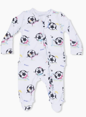 Angel Dear Soccer Balls Playing Soccer Pink 2 Zip Footie