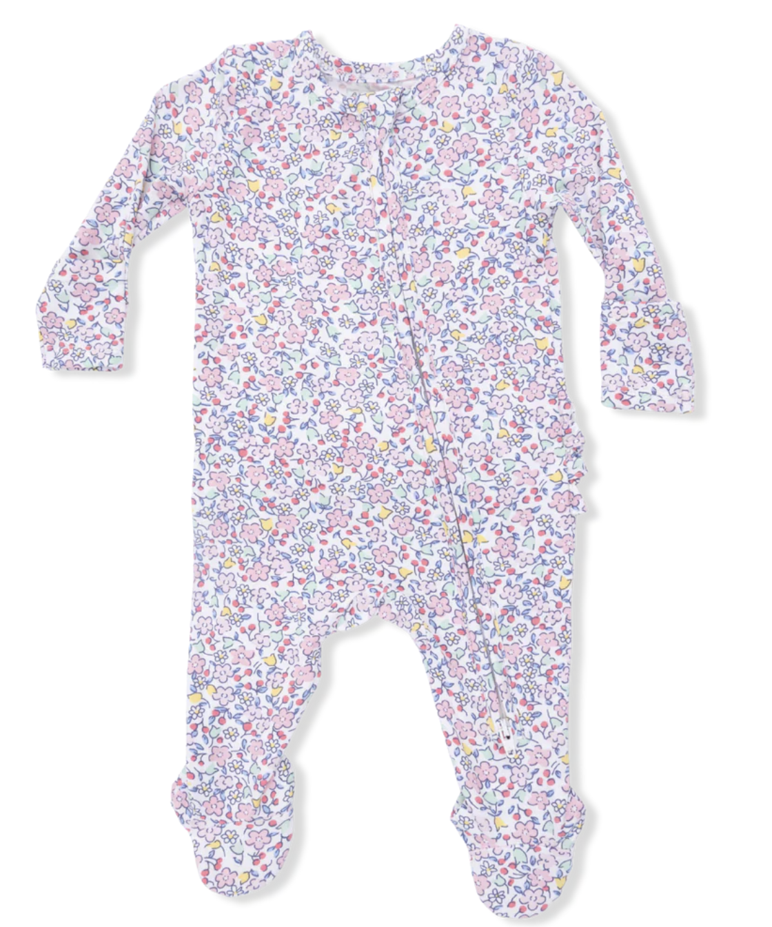 Angel Dear Elizabeth's Garden 2 Way Ruffle Back Zipper Footie