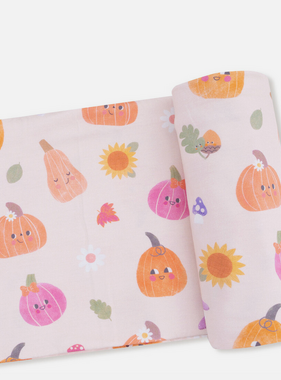 Angel Dear Autumn Pumpkins - Pink - Swaddle Blanket Autumn Pumpkins - Pink - Swaddle Blanket