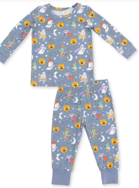 Angel Dear Halloween Monster Dress Up Blue - L/S  Loungewear Set