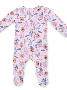Angel Dear Halloween Monster Dress Up Pink Zipper Footie