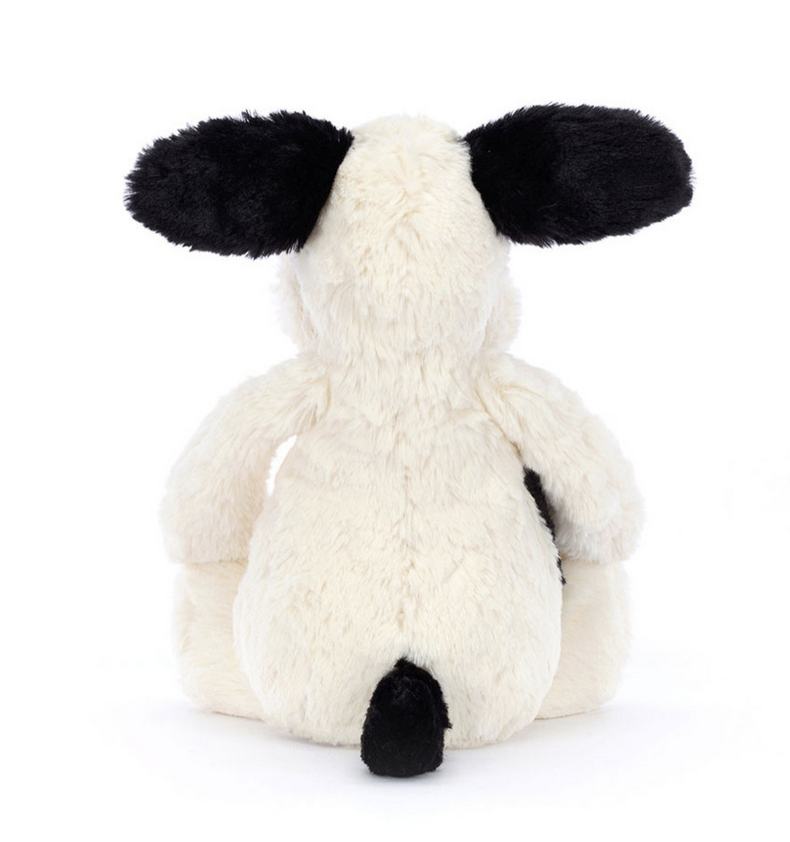 Jellycat Bashful Rufferty Black & Cream Puppy Origina (MED) BAS3BCP