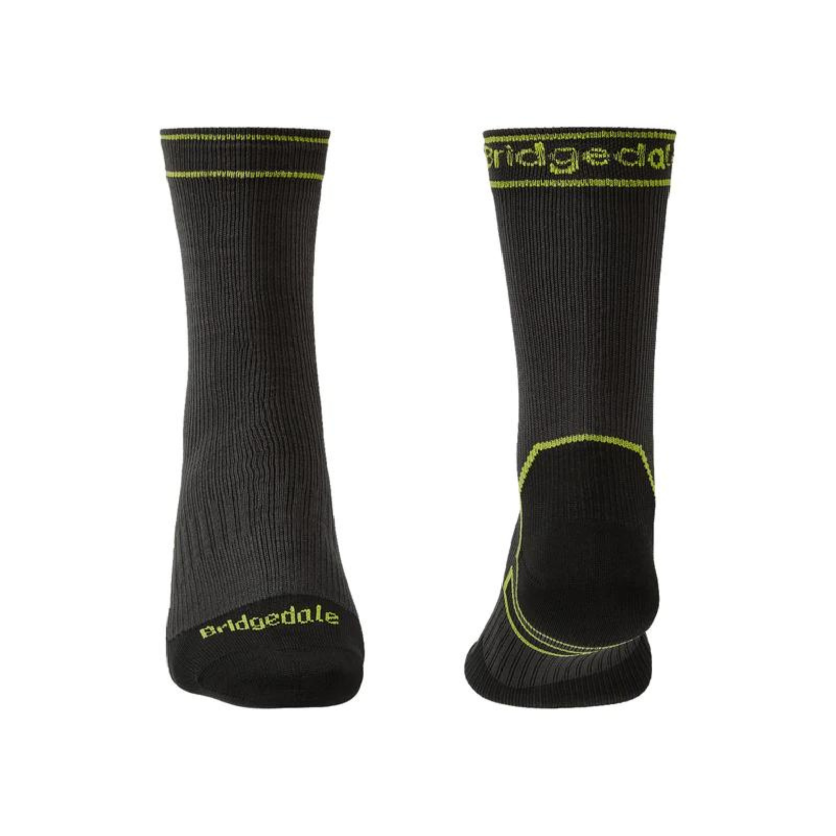 Bridgedale Socks Storm Lightweight Boot Unisex Dark Grey/Lime