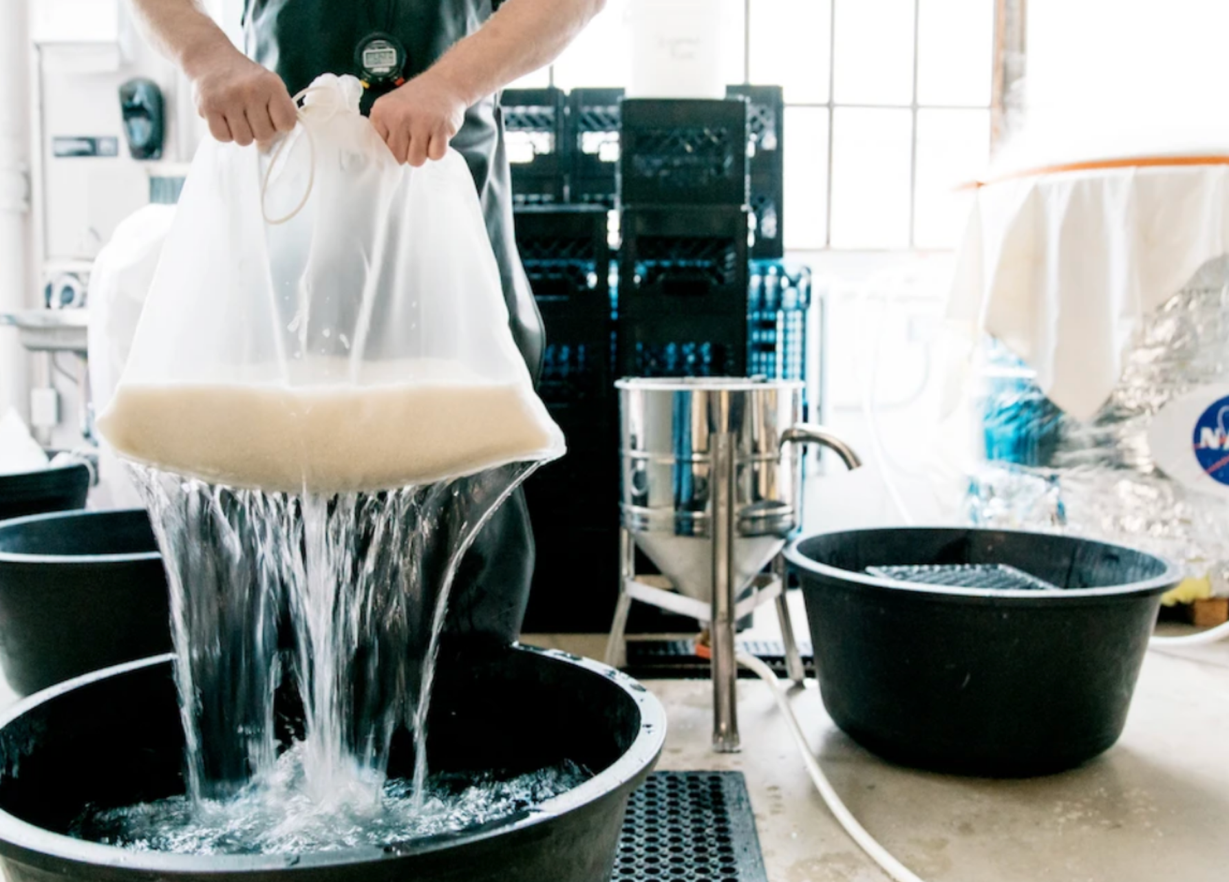 Brandon Doughan rinsing rice © Polaner Selections