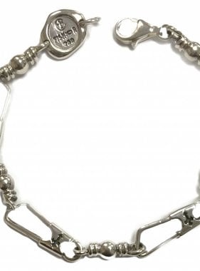 Original Large Link w/Crosses Sterling Silver Bracelet