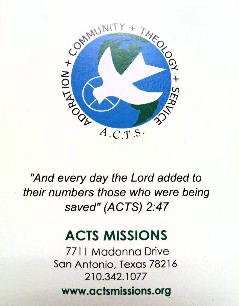 ACTS Missions English Tri-Fold