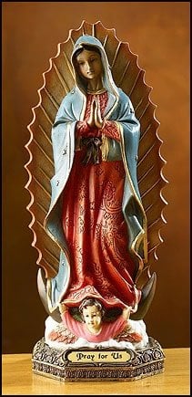 Virgen De Guadalupe Statue The Acts Mission Store