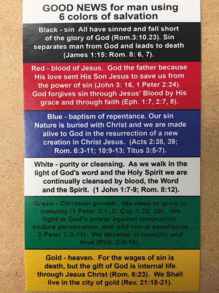 Salvation Colors Card