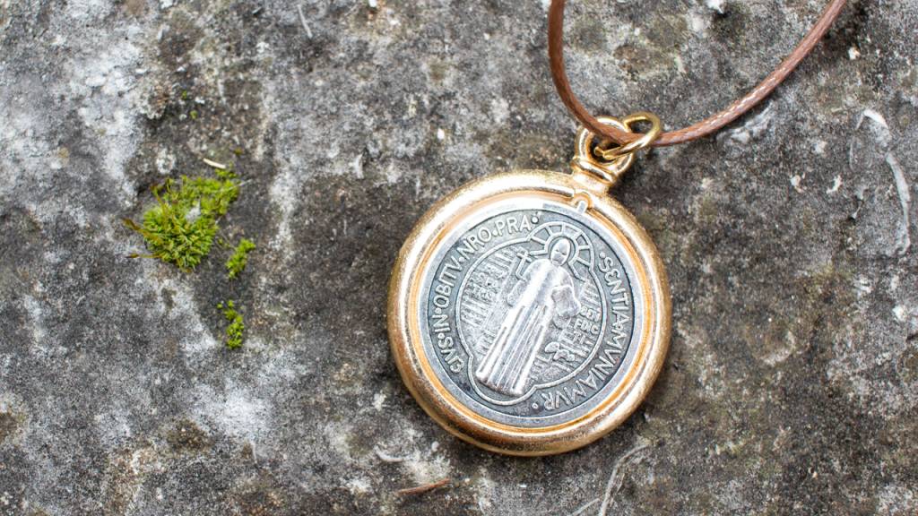 St. Benedict Key Pendant w/Prayer Card - The ACTS Mission Store