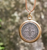 Two-Tone St. Benedict Pendant w/Cord