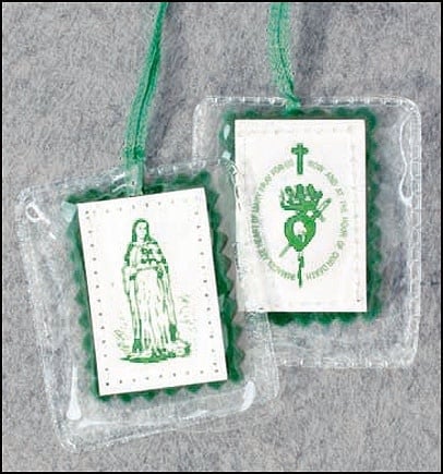 immaculate Heart of Mary Green Scapular