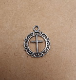 Fancy Round Cross Charm