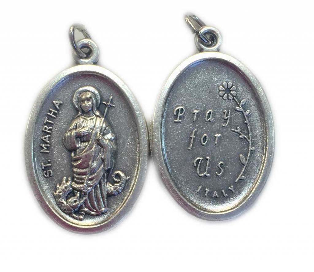 St. Martha Oxidized Medal