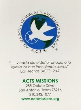 ACTS Missions Spanish Tri-Fold