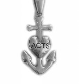 ACTS Anchor w/Heart SS Pendant