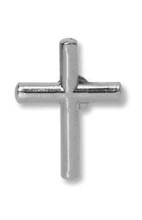 Silver Cross Lapel Pin