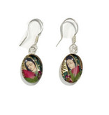 Virgen de Guadalupe Sterling Silver Earrings