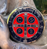 3.5" Enamel St Benedict Medal
