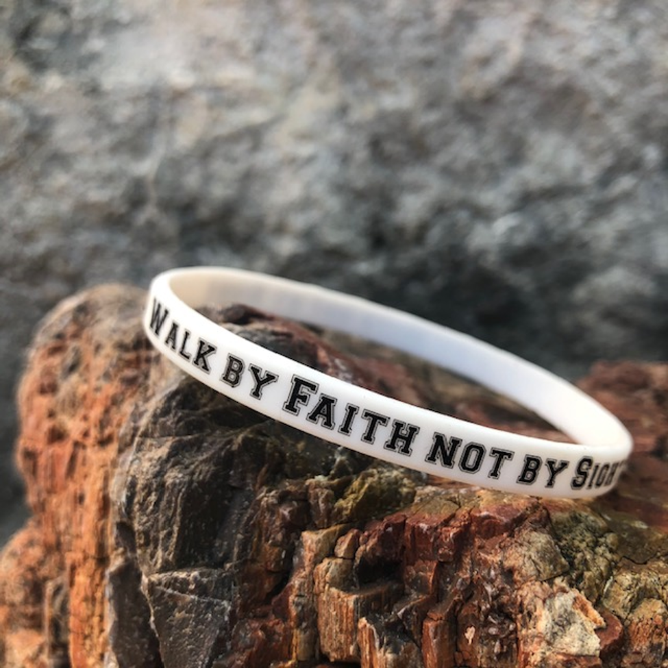 Walk by Faith not by Sight Silicone Wristband