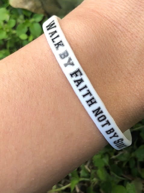 Walk by Faith not by Sight Silicone Wristband