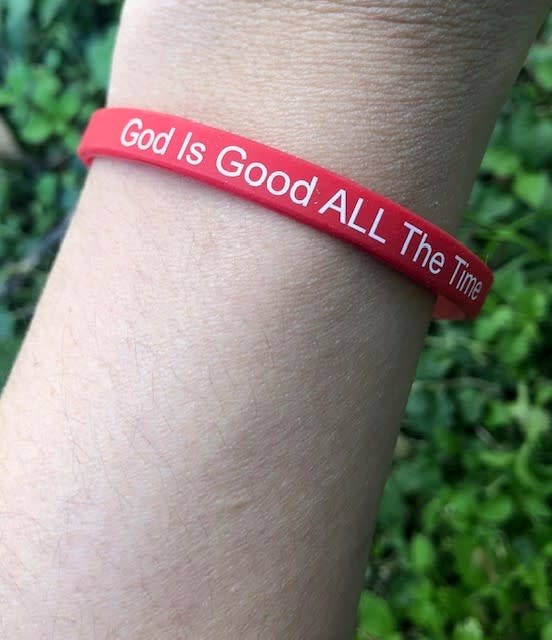 God is good all the time silicone wristband the acts mission store