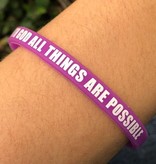 With God All Things Are Possible Silicone Wristband