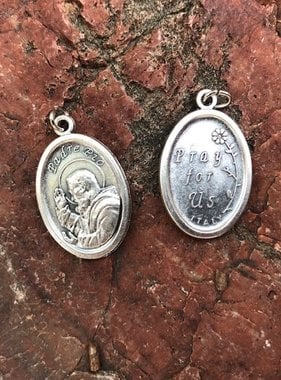 St. Padre Pio Oxidized Medal