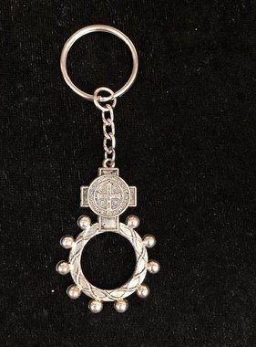 St Benedict Rosary Ring Keychain