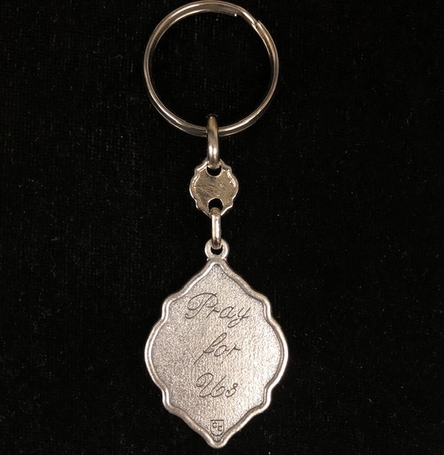 Padre Pio Metal Keychain