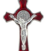 St. Benedict Red Enamel Pendant