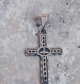 1" Textured Holy Spirit Sterling Silver Cross