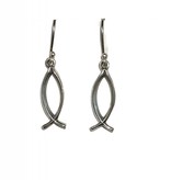 Open Ichthus SS Earrings