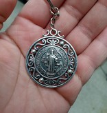St Benedict Large Medal Keychain