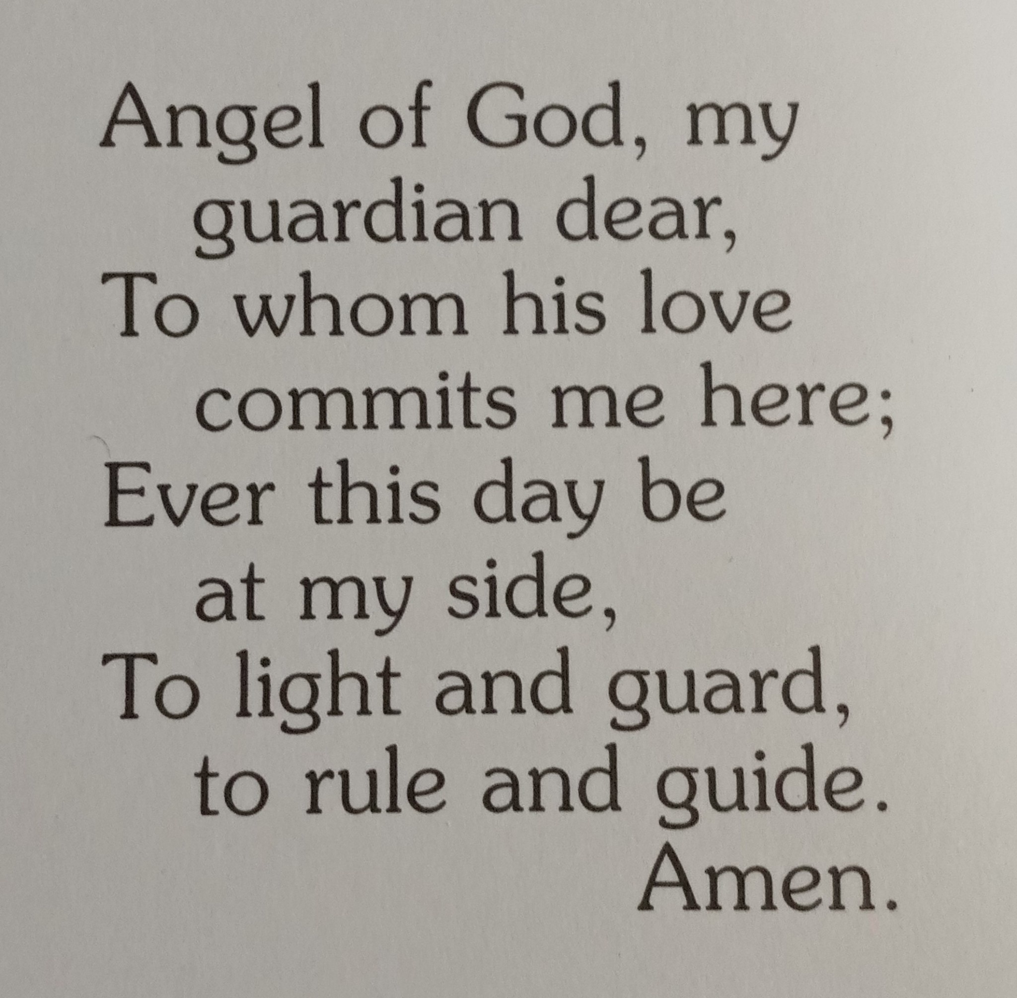 Guardian Angel Holy Card